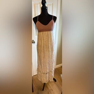RVCA Sherbert and Cream color Maxi Dress